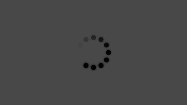 Animated loading spinner circle progress indicator buffering animation dark background