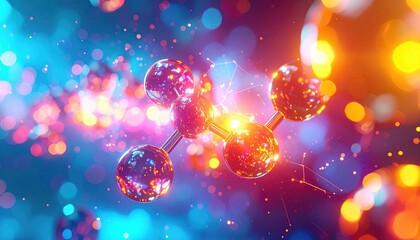 Glowing molecular structure illustrating drug formulation research