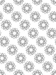 Vector seamless floral pattern with vintage flower decoration for textile design and wallpaper