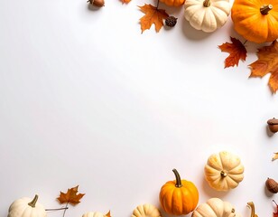 Autumn poster design, white background