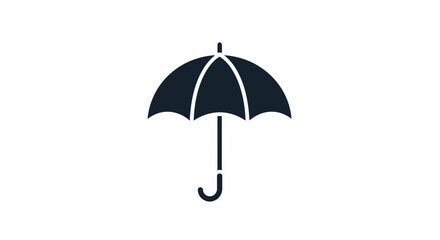 Umbrella vector icon rain protection weather forecast safety accessory graphic element design illustration