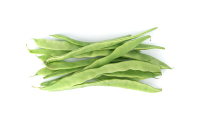 Phaseolus coccineus flat green pods