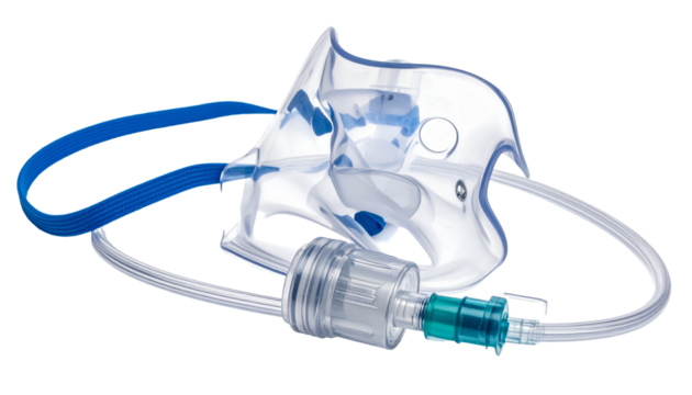 Nebulizer oxygen mask providing respiratory medical treatment