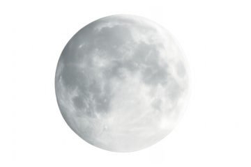 Full moon lunar globe glowing in space