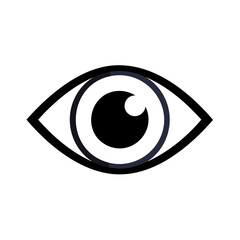 Stylized Eye Symbol Graphic Design Element for Awareness and Vision