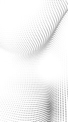 Dynamic minimalist dot pattern a captivating interplay of light and shadow forming a futuristic and sleek abstract wave creating a sense of depth and movement