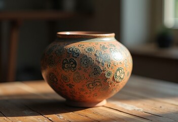 Artisan Handmade Pottery Unique Surface Engravings Distinctive Texture Creative Craftsmanship Ceramics
