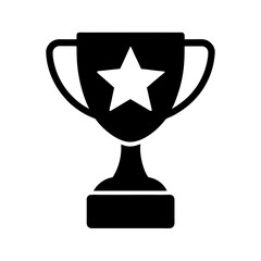 Trophy With Star Vector Flat Clean Isolated Design
