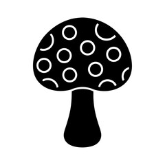 Truffle Mushroom Silhouette Vector Flat Clean Illustration