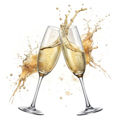 champagne pouring into glass