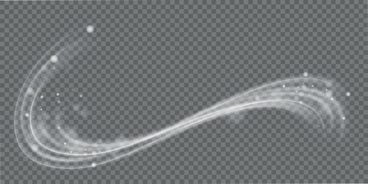 Cold winter wind texture. Holiday vector blizzard. Christmas effect of a cold blizzard. Vector PNG.

