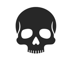 Fototapeta premium Black skull graphic design for Halloween or Day of the Dead theme.