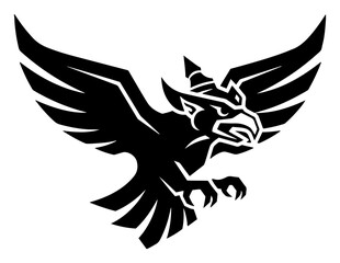 Obraz premium Fierce Eagle Mascot Silhouette Vector