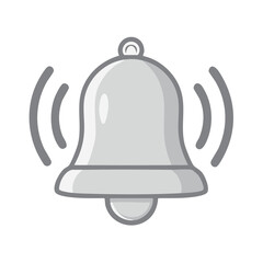 Alerting sound bell icon representing notification or reminder symbol simple vector illustration