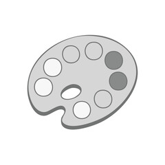 Artist's Palette with Colorful Paints for Creative Painting Projects