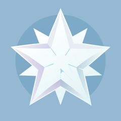 Obraz premium Perfectly isolated five-pointed star shape as a pure white light source, radiating a subtle, clean glow, ideal for minimal design concepts.