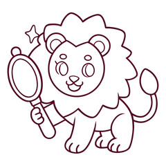 Fototapeta premium sheep cartoon coloring page