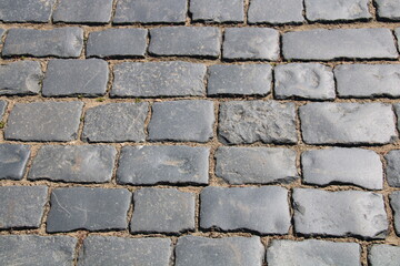 rectangular grey backround paving stones