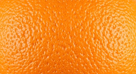 Close-up of vibrant orange citrus fruit peel texture.