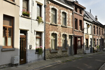 L'architecture typique des maisons du vieux quartier historique Saint-Jacques à Nivelles (Brabant Wallon)