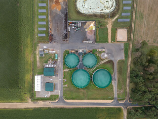 Biogas plant between Toncza and Ludwinow villages in Wegrow County, Poland