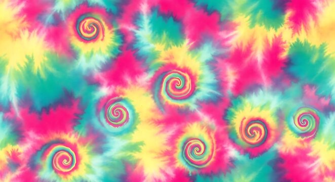 Vibrant Tie-Dye Swirls - A Colorful Abstract Background.