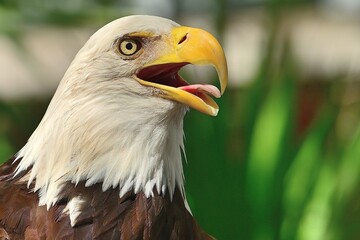Close Up shot of the Bald Eagle, America's National Bird
