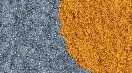 Abstract textural composition featuring contrasting granular surfaces and colors creating visual