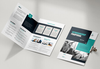 Sponsorship Proposal Bifold Brochure Template