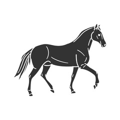 Florida Cracker Icon Silhouette Illustration. Horse Vector Graphic Pictogram Symbol Clip Art. Doodle Sketch Black Sign.