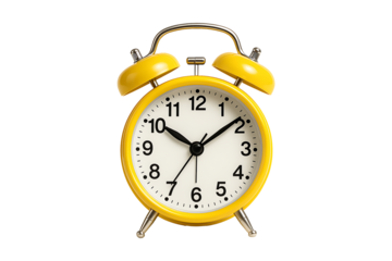 Retro Twin Bell Timepiece Isolated on a Transparent Background