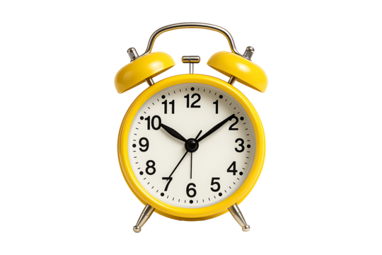 Retro Twin Bell Timepiece Isolated on a Transparent Background