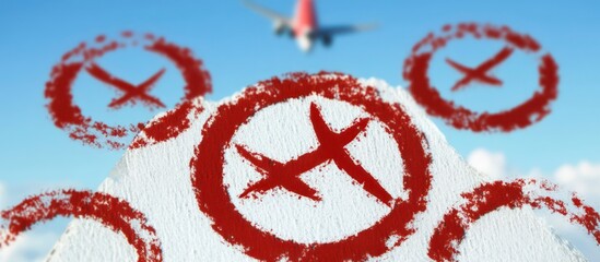 Red heart floating in blue sky