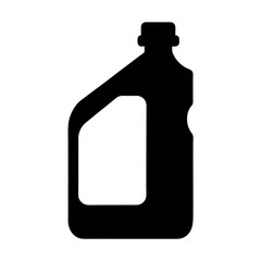 Black silhouette of a plastic container for oil or other liquid products