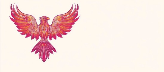 Angel wings vector illustration with abstract background and heart design