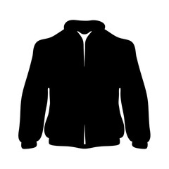 Simple black jacket outline, a classic fashion item for all seasons