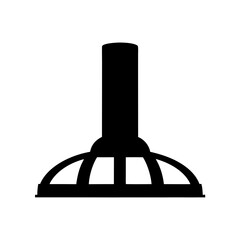 Abstract Silhouette of an Elegant Architectural Structure in Black and White