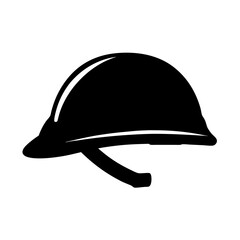 Black safety helmet representing construction, industrial work, or protective equipment