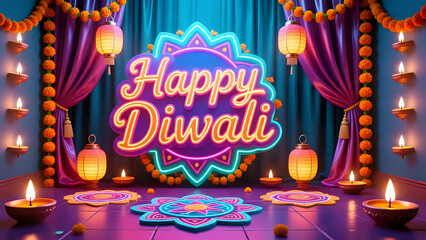 "HAPPY DIWALI" wall decor 