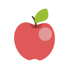 Autumn Harvest Red Apple Vector Icon
