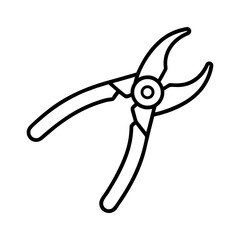 Pruner Outline Line Art Vector