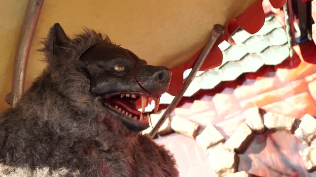 Werwolve figure of a haunted house in Germany