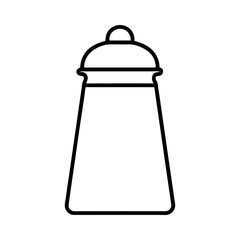Salt Shaker Outline Line Art Vector