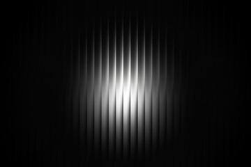 Abstract black background with dramatic vertical white light stripes creating a futuristic and modern elegant design