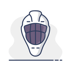 Fototapeta premium Goalie helmet vector isolated icon. Winter sign