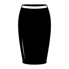 Elegant black vase with white rim, a simple artistic illustration style