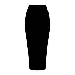 Silhouette of a stylish black vase, simple monochrome design element