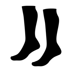 Pair of Black Knee High Socks Ready for Comfort and Protection