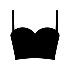 Elegant Strapped Top Silhouette, Fashionable and Stylish Apparel Design Element