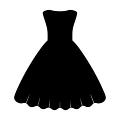 Elegant Little Black Dress with Flared Skirt, Silhouette Style
